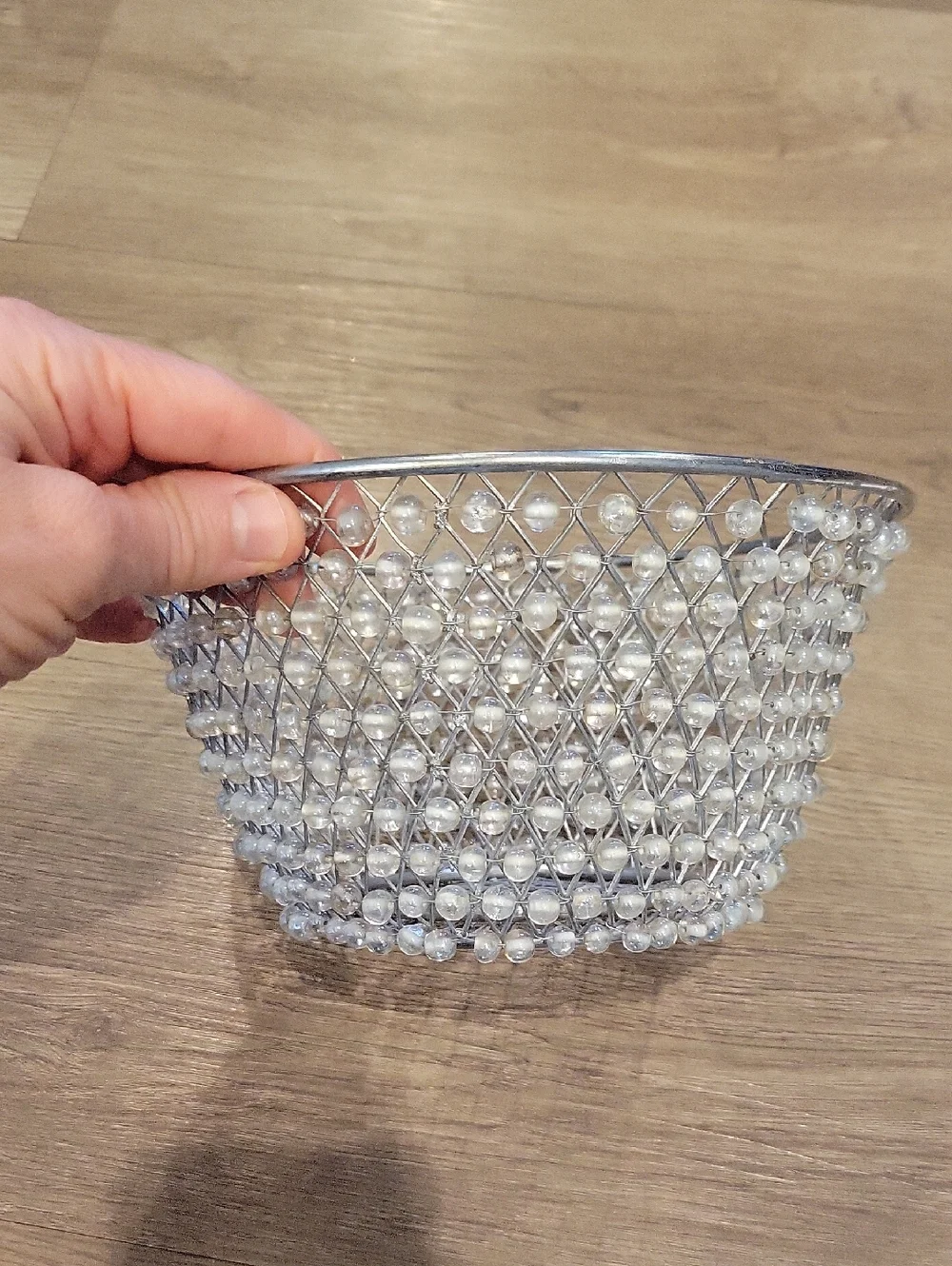 Pottery Barn Beaded Accent Basket